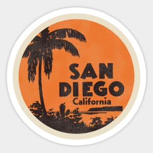 San Diego California Vintage Travel Souvenir Sticker